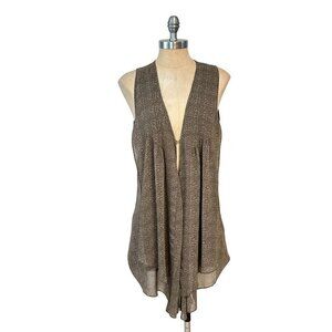 Cabi Style 365 Sheer Printed Cardigan Vest Women's Size Medium